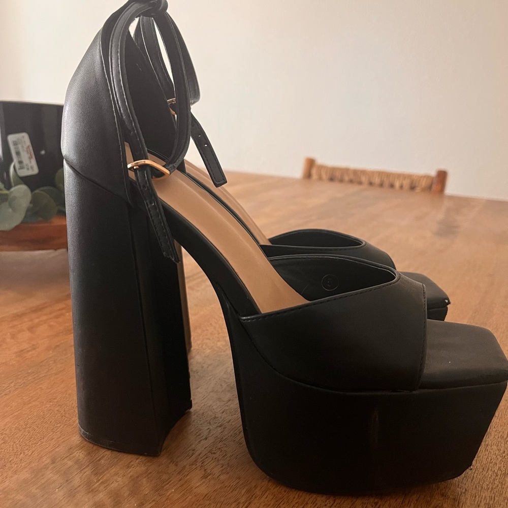Black stiletto heels